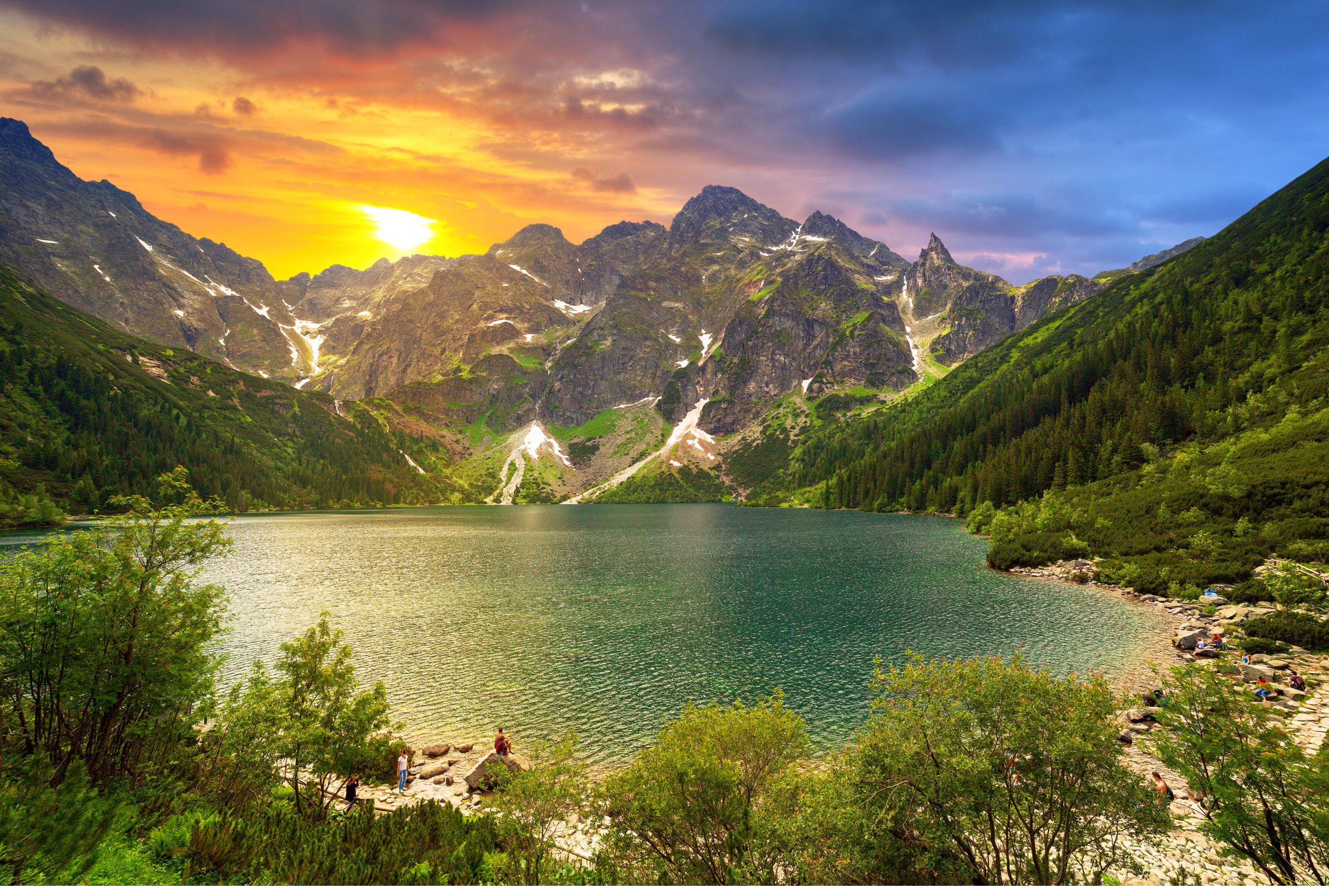 Tapeta flizelinowa na ścianę 123436702 góry morskie oko - 123436702