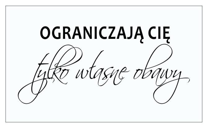 631 Naklejki napisy ścienne Ograniczają Cię tylko własne obawy - zdjęcie 2