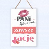 Tabliczka drewniana Pani która ma zawsze racje... 15121 Naklejkomania - zdjecie 2 - miniatura