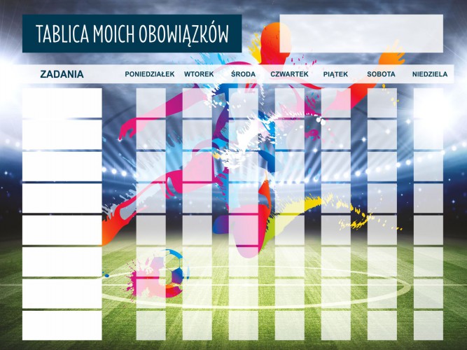 Tablica motywacyjna magnetyczna tablica z obowiązkami piłkarz 4524 - zdjęcie 4