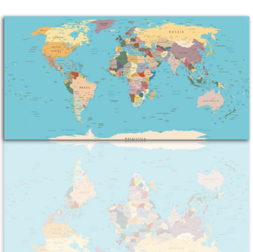 Tablice korkowe - mapa świata 5997 Naklejkomania - zdjecie 1