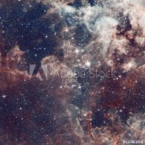 Galaxy illustration, space background with stars, nebula, cosmos clouds Naklejkomania - zdjecie 1 - miniatura