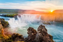 Godafoss, amazing waterfall in Iceland Naklejkomania - zdjecie 1 - miniatura