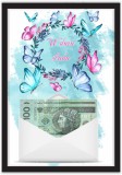 Plakat w ramie na pieniądze, motyle, ślub wesele PP014 Naklejkomania - zdjecie 2 - miniatura