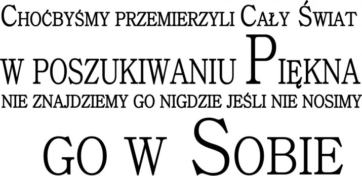573 Cytat na ścianę Choćbyśmy przemierzyli cały świat w poszukiwaniu piękna - zdjęcie 2