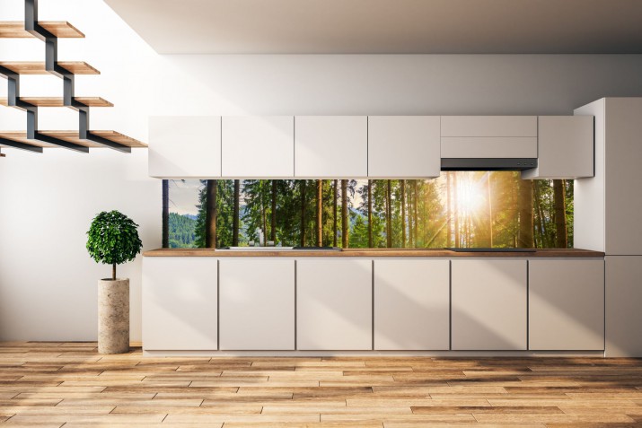 Panel szklany do kuchni  14323 las - zdjęcie 1