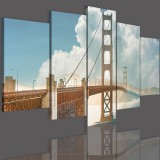 Obrazy 5 częściowe-  Most, miasto, San Francisco 12292 Naklejkomania - zdjecie 3 - miniatura