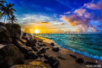 North Shore Sunset in Hawaii Naklejkomania - zdjecie 1 - miniatura