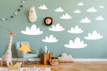 Naklejki na ścianę dla dzieci 9924 chmury chmurki Naklejkomania - zdjecie 1 - miniatura