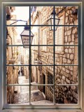 Naklejka na ścianę, dziura 3D okno miasto uliczka 3534 Naklejkomania - zdjecie 2 - miniatura