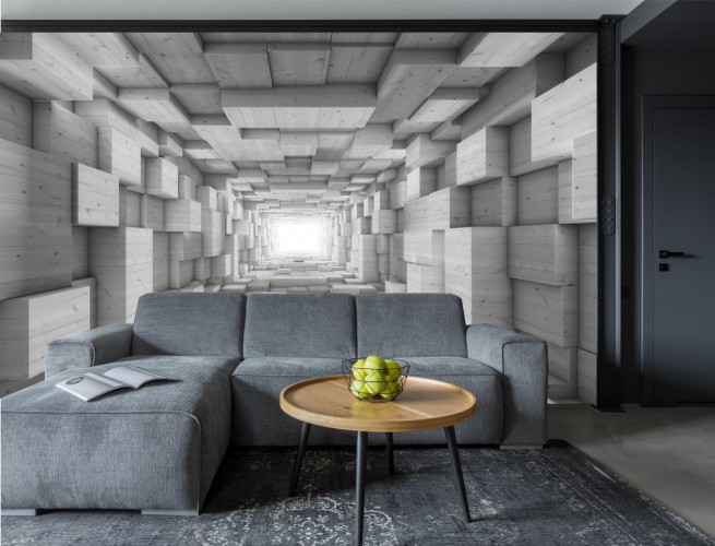 Fototapeta na ścianę tapeta na fizelinie do salonu biura 3D Tunel, perspektywa 9074