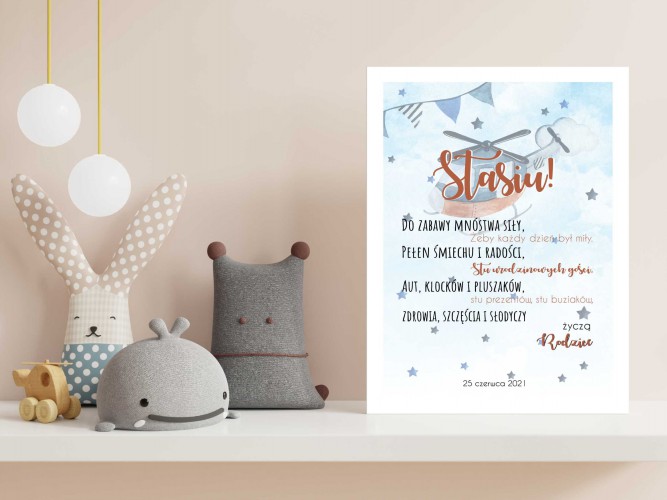 Plakat w ramie na urodzinowy dla dziecka 20501 - zdjęcie 2