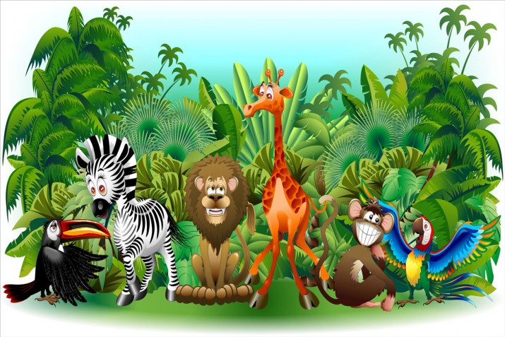 Fototapeta na ścianę tapeta na fizelinie dla dzieci dżungla z Madagaskaru 10728 - zdjęcie 2