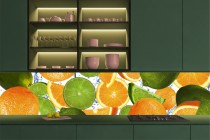 Panel kuchenny szklany 1139930225 limonki, pomarańcze Naklejkomania - zdjecie 1 - miniatura