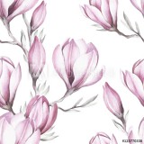 Seamless pattern with blooming magnolia twig. Watercolor illustration. Naklejkomania - zdjecie 1 - miniatura