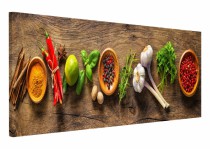 Obraz na ścianę do kuchni warzywa, przyprawy, zioła 20234 Naklejkomania - zdjecie 1 - miniatura