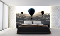 Tapeta na ścianę samoprzylepna 49789480 chmury balony Naklejkomania - zdjecie 1 - miniatura