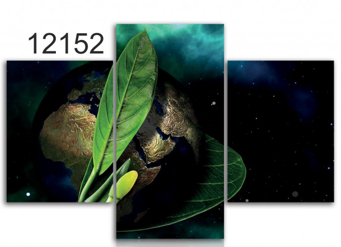 Tryptyk do salonu - Obraz, Ziemia, kosmos 12152 Naklejkomania - zdjecie 1