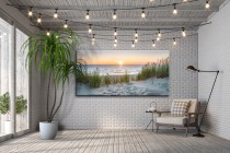 Obraz na ścianę do sypialni salonu zachód słońca nad morzem  41244 Naklejkomania - zdjecie 3 - miniatura