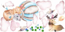 Naklejki dla dzieci na ścianę zwierzęta z balonami 41000 Naklejkomania - zdjecie 2 - miniatura