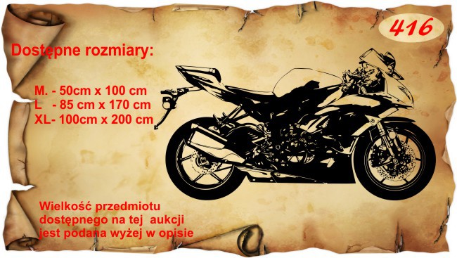 Naklejka dekoracyjna na ścianę, motor 416 - zdjęcie 2