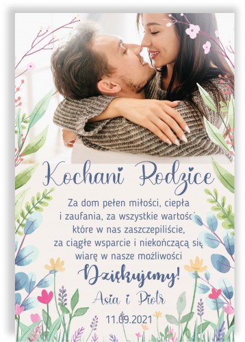 Obraz na ramie podziękowanie dla rodziców prezent wesele ślub 64502 - zdjęcie 3