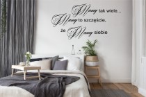 613 Naklejki na ścianę z napisami Mamy siebie mamy tak wiele Naklejkomania - zdjecie 1 - miniatura