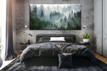 Obraz na ścianę do sypialni salonu las we mgle 41237 Naklejkomania - zdjecie 3 - miniatura