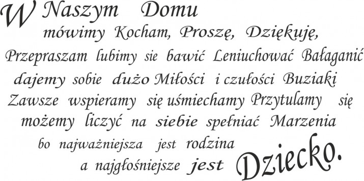 740 Naklejki napisy na ścianę W naszym domu lubimy się bawić śmiać spełniać marzenia - zdjęcie 2