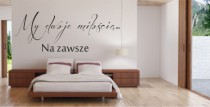 560 Nowoczesna naklejka na ścianę z dekoracyjnym napisem My dwoje miłością na zawsze Naklejkomania - zdjecie 1 - miniatura