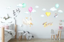 Naklejka ścienna dla dzieci - balony, chmurki 9755 Naklejkomania - zdjecie 1 - miniatura