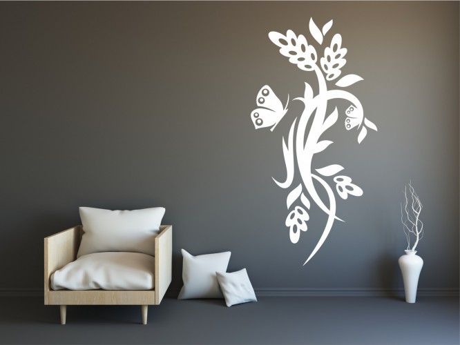 Naklejka dekoracyjna na ścianę, kwiaty o54 Naklejkomania - zdjecie 1