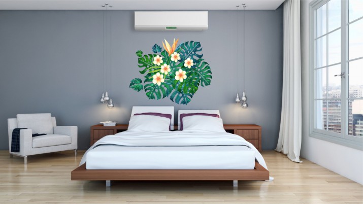 Naklejka na ścianę kwiaty liście monstera 9867 - zdjęcie 3