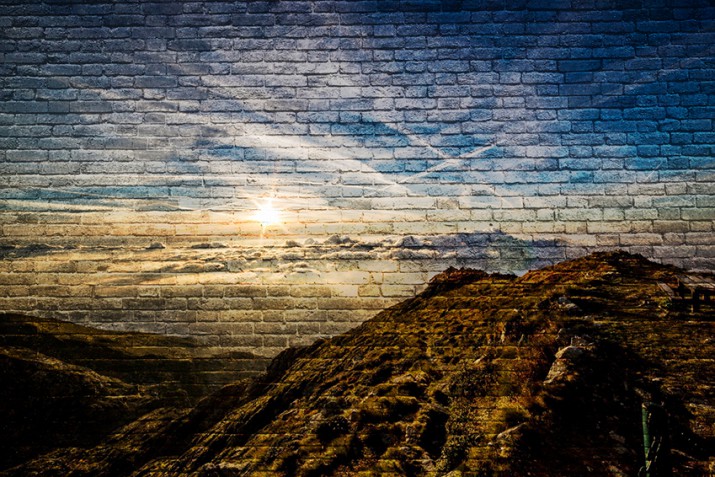 Fototapeta na ścianę tapeta na fizelinie do salonu Podniebny mur 10106 - zdjęcie 2