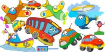 Naklejka ścienna dla dzieci -  samochody zestaw 22 Naklejkomania - zdjecie 2 - miniatura