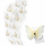 Motyle 3D na magnes, naklejka, BIAŁE,DP Naklejkomania - zdjecie 1 - miniatura