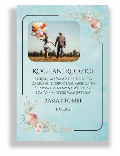 Obraz na ramie podziękowanie dla rodziców prezent wesele ślub 64510 - zdjęcie 3