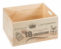 Skrzynka drewniana, prezent urodzinowy Naklejkomania - zdjecie 1 - miniatura