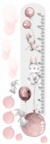 Naklejka ścienna dla dzieci -  miarka wzrostu króliki gwiazdki balony 41252 Naklejkomania - zdjecie 2 - miniatura
