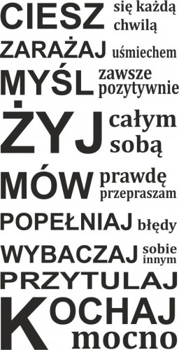 486 Dekoracje na ścianę z napisemi Ciesz się każdą chwilą - zdjęcie 2