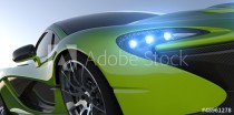 green sportcar closeup Naklejkomania - zdjecie 1 - miniatura