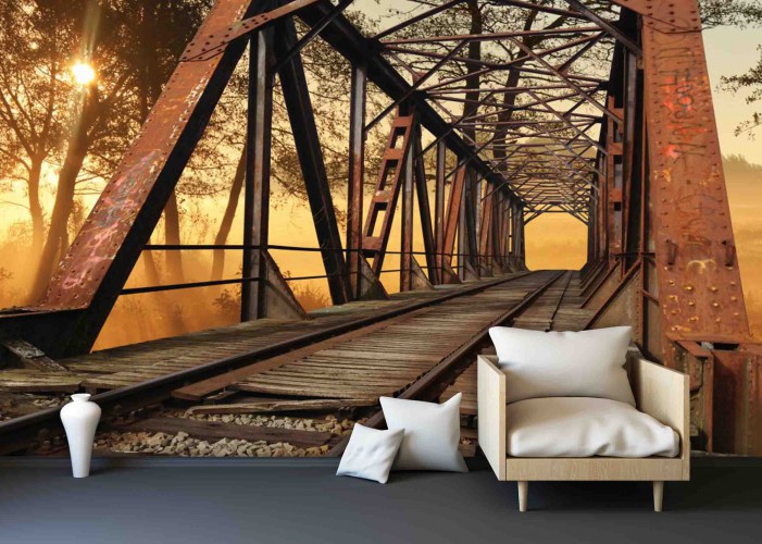 Fototapeta na ścianę tapeta na fizelinie do salonu Most kolejowy 10642