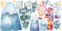 Naklejki dla dzieci dziecka na ścianę góry śnieg   41468 Naklejkomania - zdjecie 2 - miniatura
