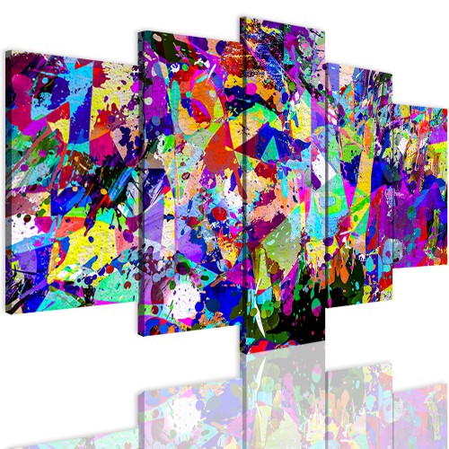 Obrazy na ścianę 5 częściowy 41536 kolorowe plamy,abstrakcja