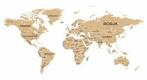 Naklejka ścienna - mapa świata beżowa polska mapa 17 Naklejkomania - zdjecie 2 - miniatura