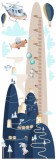 Naklejka ścienna dla dzieci -  miarka wzrostu góry samoloty 41518 Naklejkomania - zdjecie 1 - miniatura