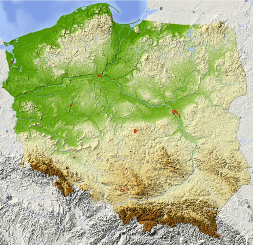 Mapa Polski dla podróżnika, mapa na magnesy 97x100cm Naklejkomania - zdjecie 1
