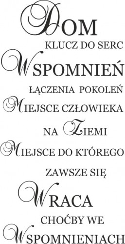 711 Naklejki ścienne napisy na ścianę Dom klucz do serc wspomnień - zdjęcie 2