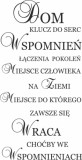 711 Naklejki ścienne napisy na ścianę Dom klucz do serc wspomnień Naklejkomania - zdjecie 2 - miniatura