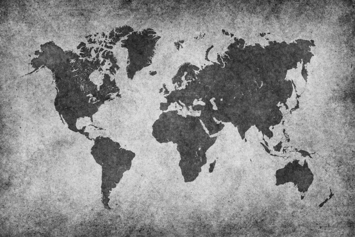 Tapeta na ścianę samoprzylepna  227504742 mapa świata